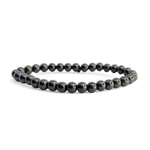Shungit 6mm pärlor Armband