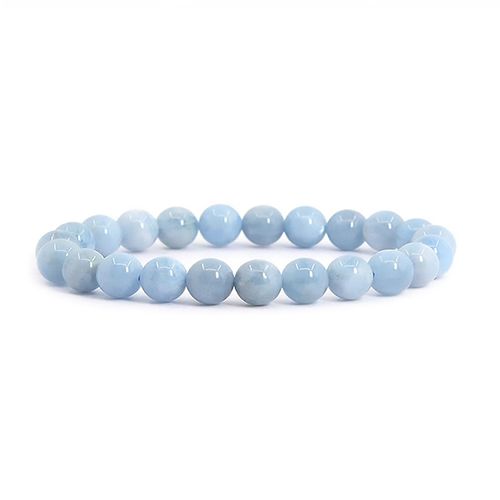 Akvamarin 8mm pärlor Armband