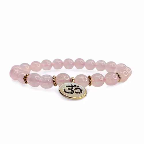 Rosenkvarts (AUM) 8mm pärlor Armband