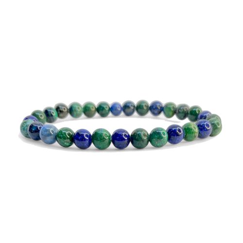 Krysokolla 6mm pärlor Armband
