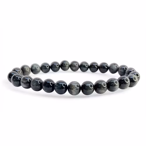 Hököga 8mm pärlor Armband 'Större Handled'