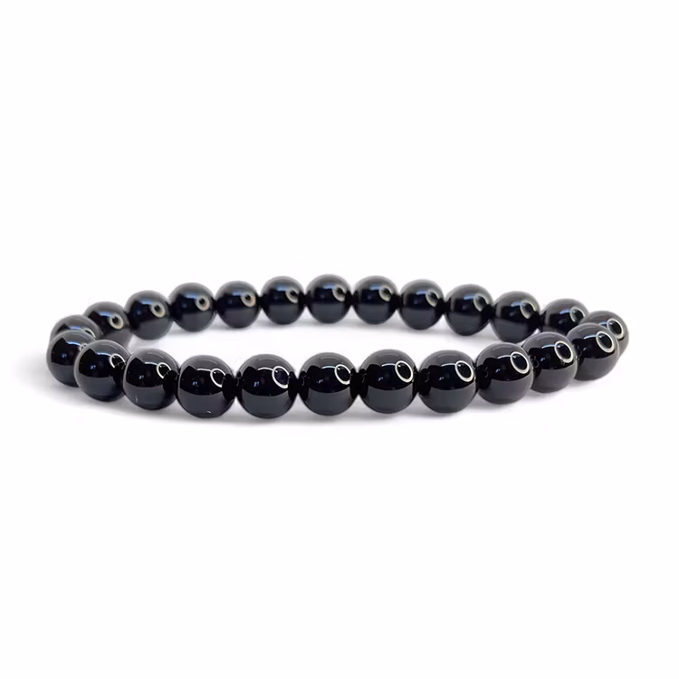 Onyx Svart 8mm pärlor Armband