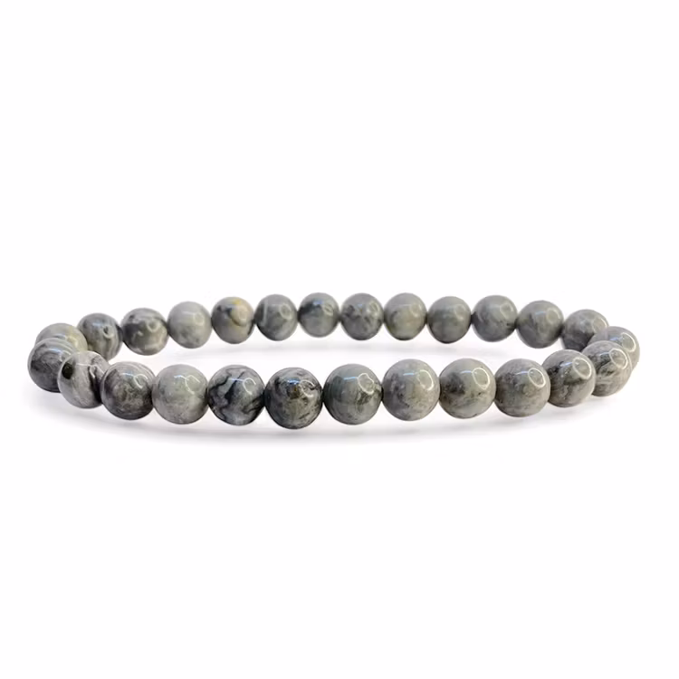 Map Stone 8mm pärlor Armband 'Större Handled'