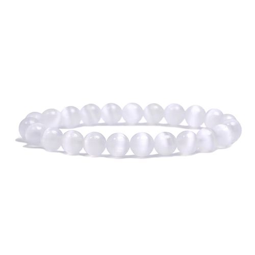 Selenit 8mm pärlor Armband
