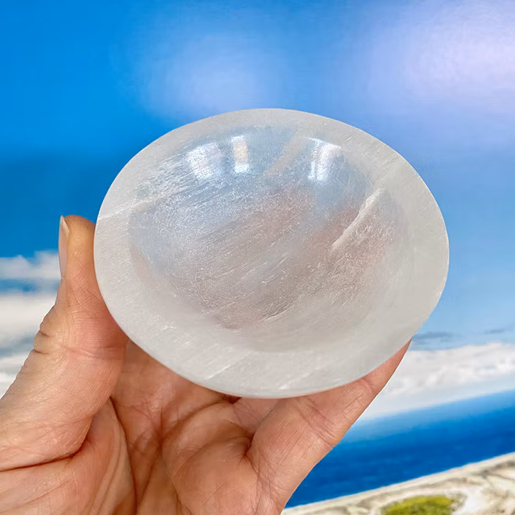 Selenit Skål 8cm (Rund)