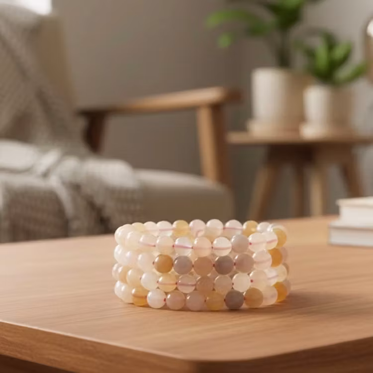 Agat Blomster 8mm pärlor Armband