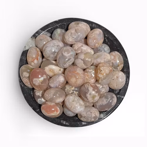 Agat Blomster Trumlade stenar 100gr