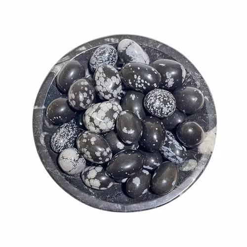 Obsidian Snöflinge Trumlade stenar 100gr