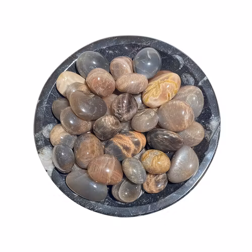 Månsten Svart Trumlande stenar 100gr