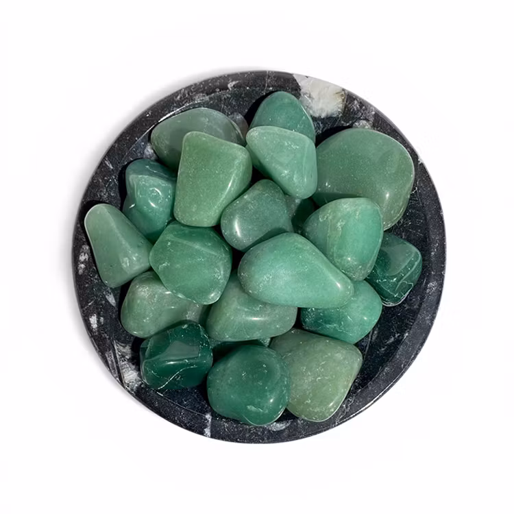 Kvarts Grön Trumlade stenar 100gr