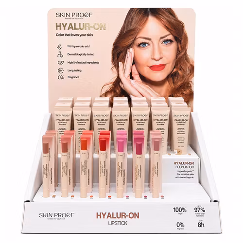 Produktställ Skin Proof HYALUR-ON Foundation + Lipstick Pencils