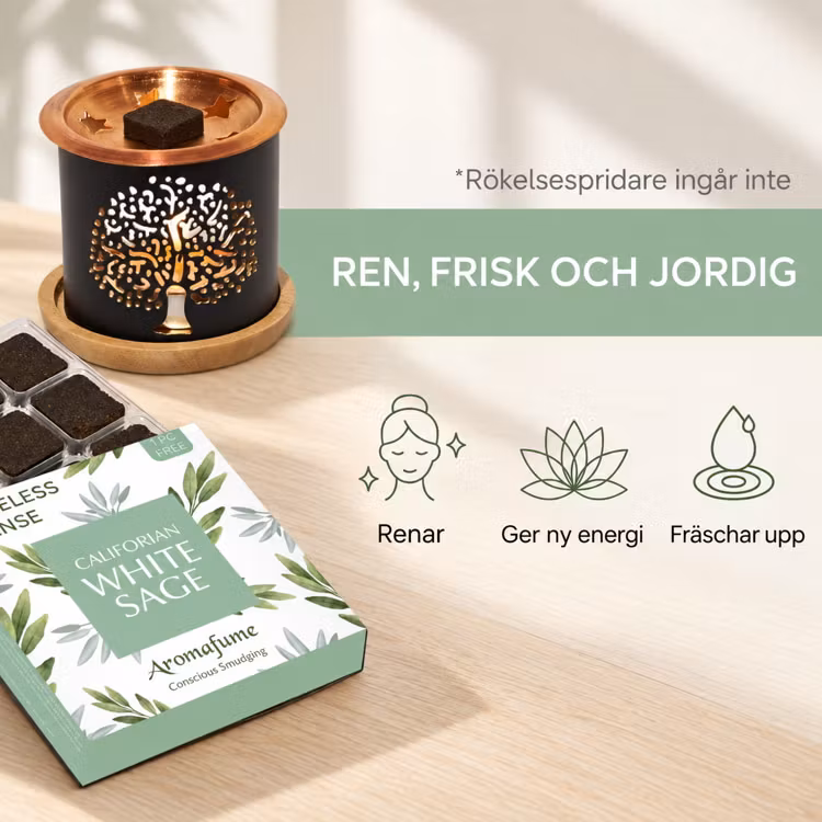 Rökelsebrickor Vit salvia 9st