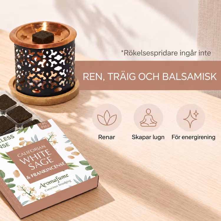 Rökelsebrickor Vit salvia & Frankincense 9st