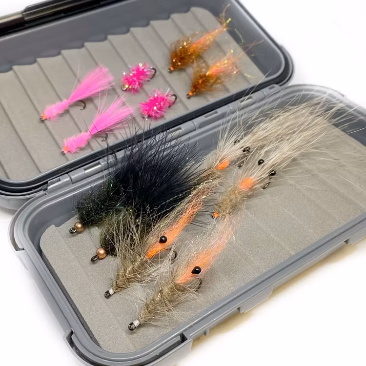 Flugbox med Havsöringsflugor