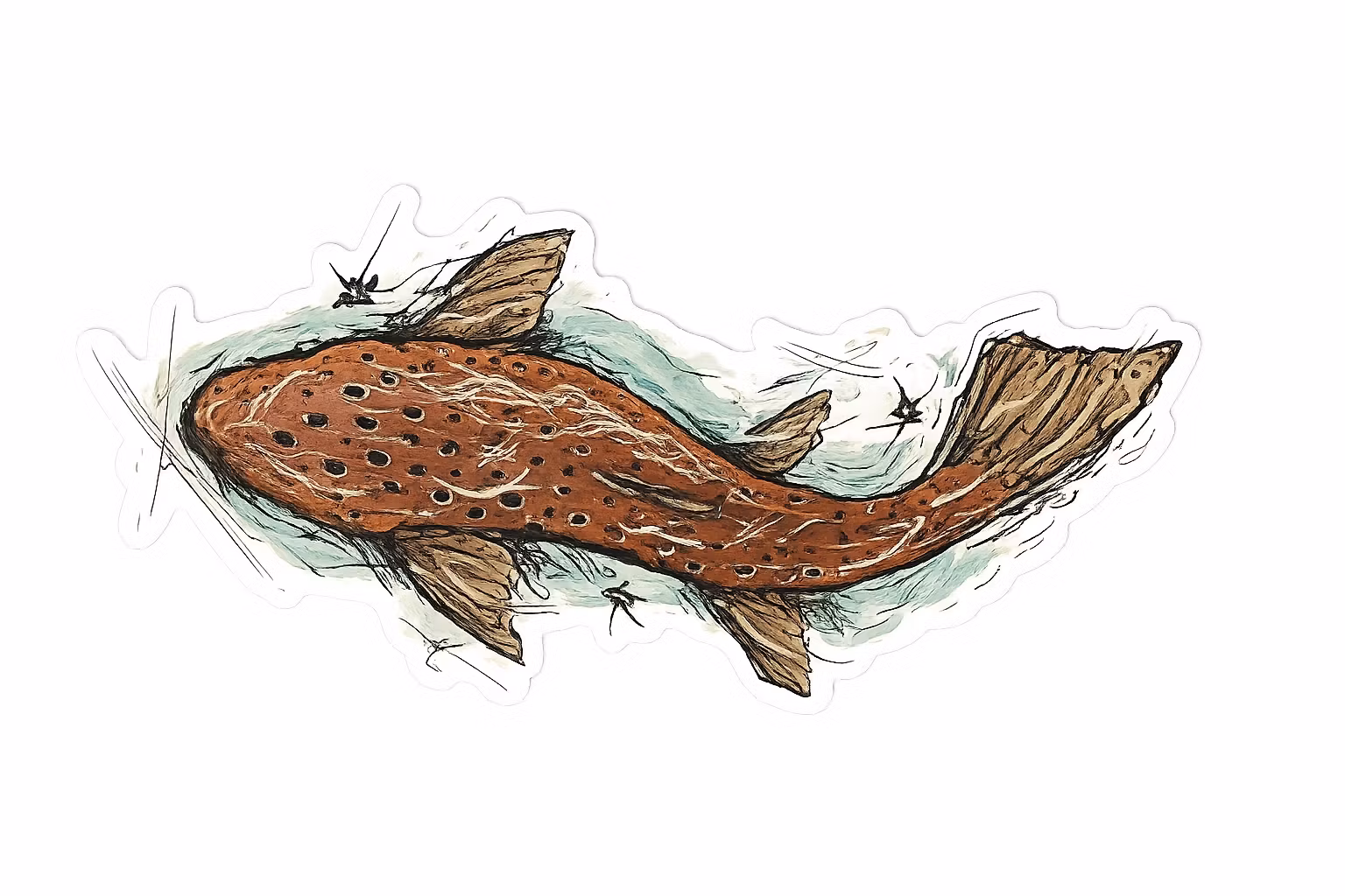 Trout on a Mission Sticker