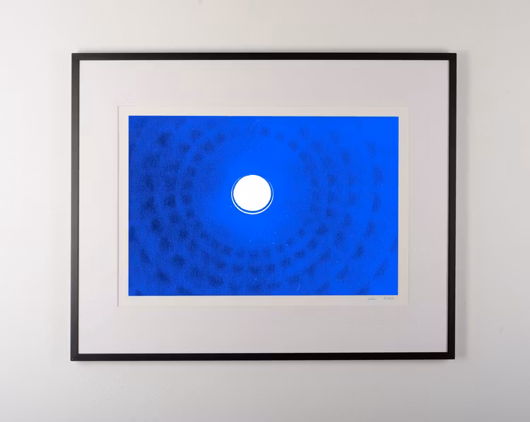 ”feeling of blue” black frame