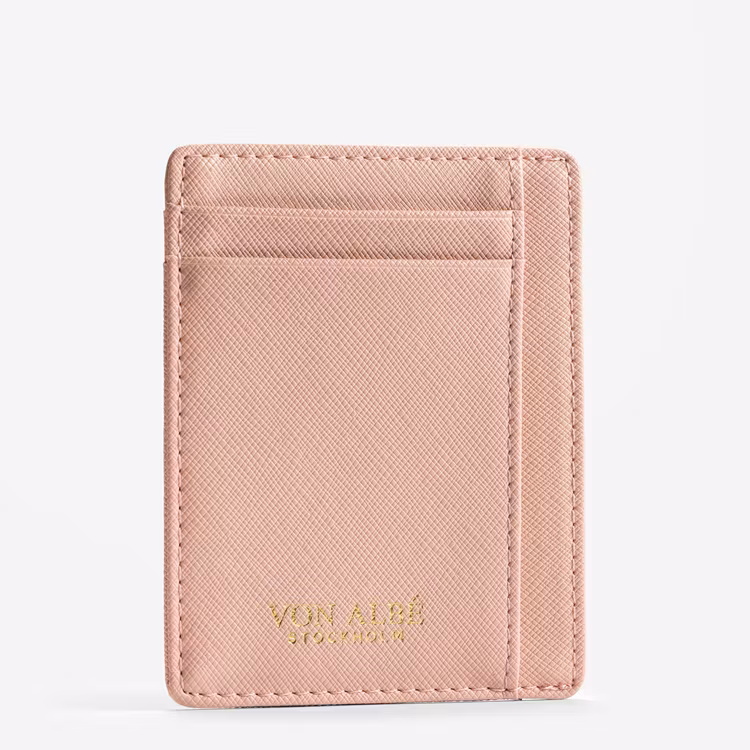 "Cannes" Korthållare - Saffiano rosé