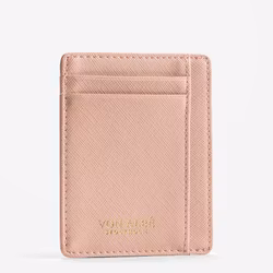 "Cannes" Korthållare - Saffiano rosé