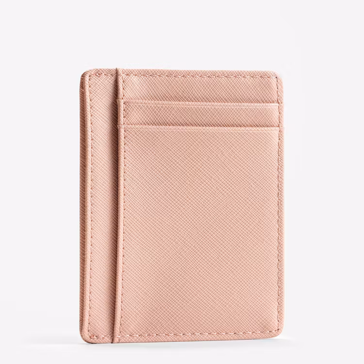 "Cannes" Korthållare - Saffiano rosé