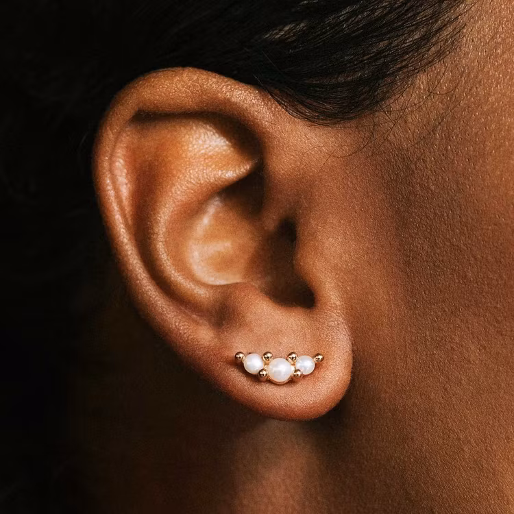 Pearly trio örhängen