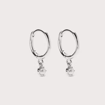 Petite Pearly hoops örhängen