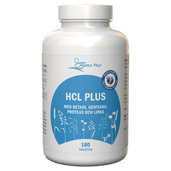 HCL Plus 180 tabletter Alpha Plus (Bäst före: Mars 2025)