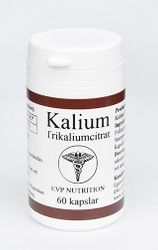 Kalium Trikaliumcitrat 180 mg 60 kapslar EVP