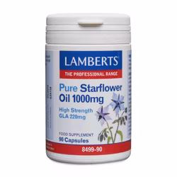 Gurkörtsolja - Pure Starflower Oil 1000 mg 90 kapslar Lamberts