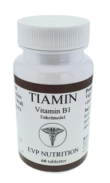 B1 Vitamin Tiamin Enkelmedel 60 tabletter EVP
