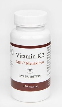 K2 Vitamin MK-7 Menakinon 120 kapslar EVP