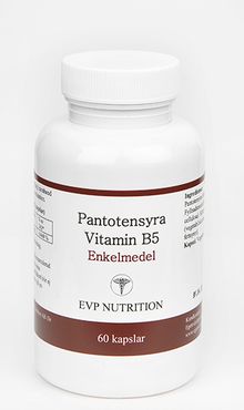 B5 Pantotensyra enkelmedel 60 kapslar EVP