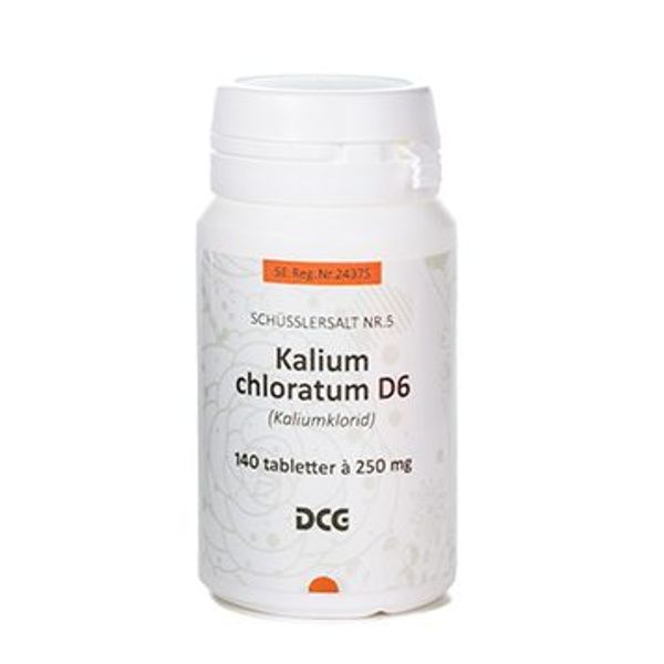 Kalium chloratum D6 (kaliumklorid) 250MG 140 tabletter DCG