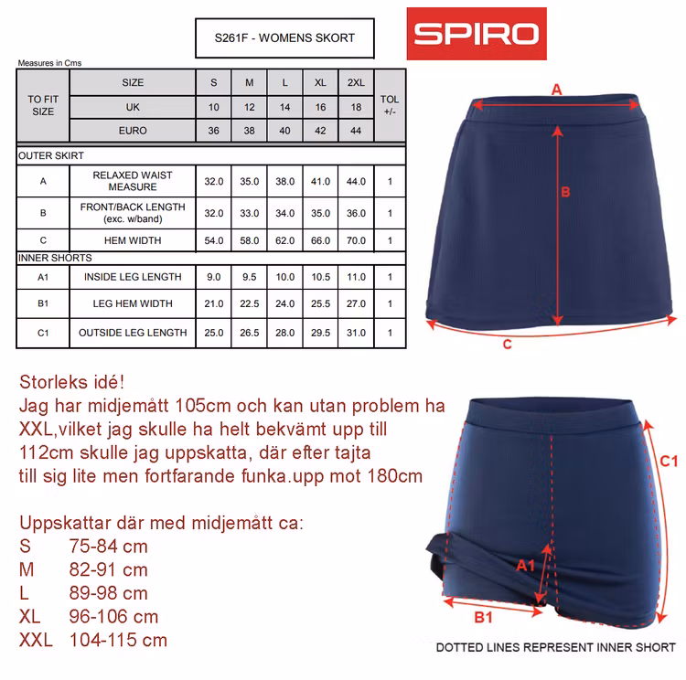 Barnkjol med innerbyxa