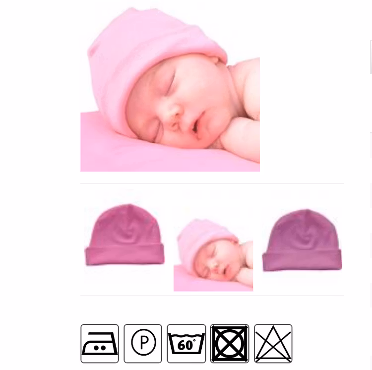 Babymössa med uppvikt kant