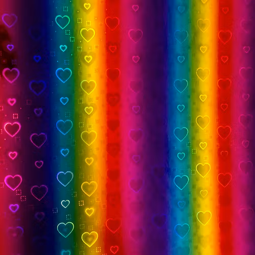 Wow - Rainbow heart, metervara