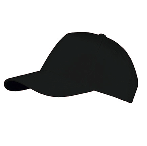 Keps - 5 Panels - Svart - Snapback med tryck