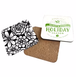 Glasunderlägg Kork, blank fyrkantig