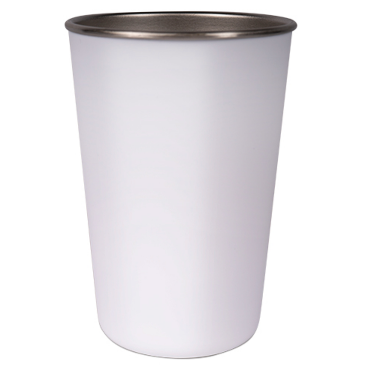 Mugg vit/metall