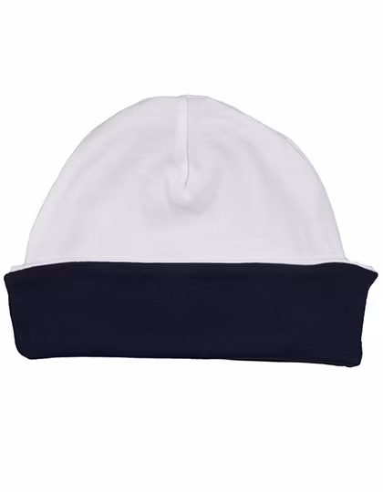 Barnmössa blå/vit - vändbar, 2-9 år