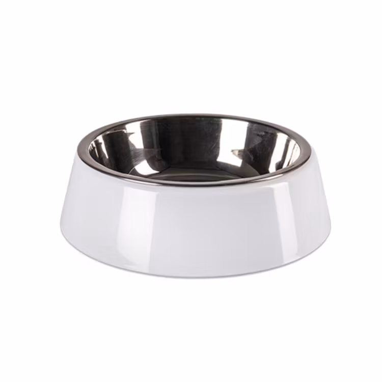 Hundskål med metallinlägg