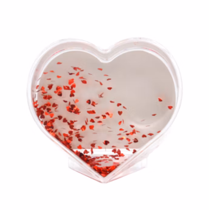 Skakhjärta med paljetter - för foto