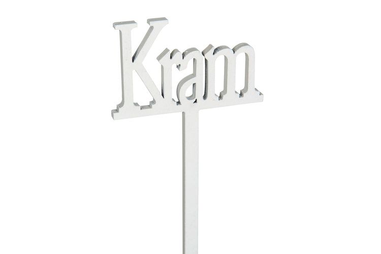 Dekorationsskylt Kram - Vit stor