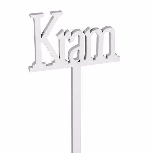 Dekorationsskylt Kram - Vit stor