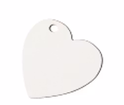 Nyckelring - Hjärta av aluminium 10-pack