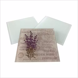 Glasunderlägg Glas - fyrkantig, 4-Pack