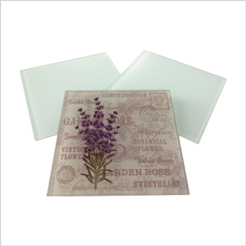 Glasunderlägg Glas - fyrkantig, 4-Pack