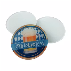Glasunderlägg Glas - rund, 4-pack