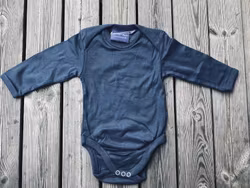 Babybody - långärmad - Gråblå