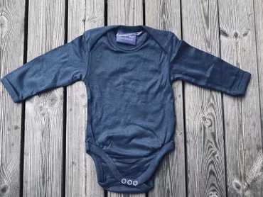 Babybody - långärmad - Gråblå