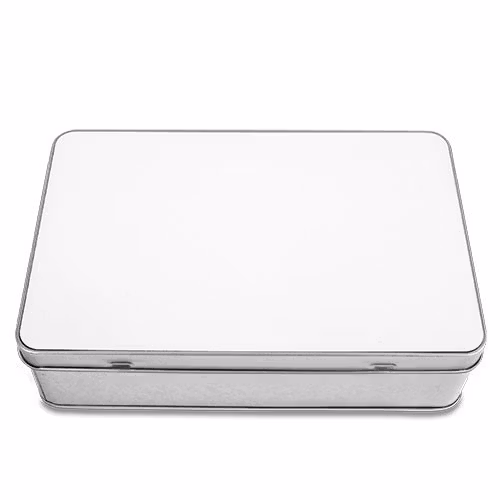 Plåtburk med sublimerbart lock - rektangel och hjärta